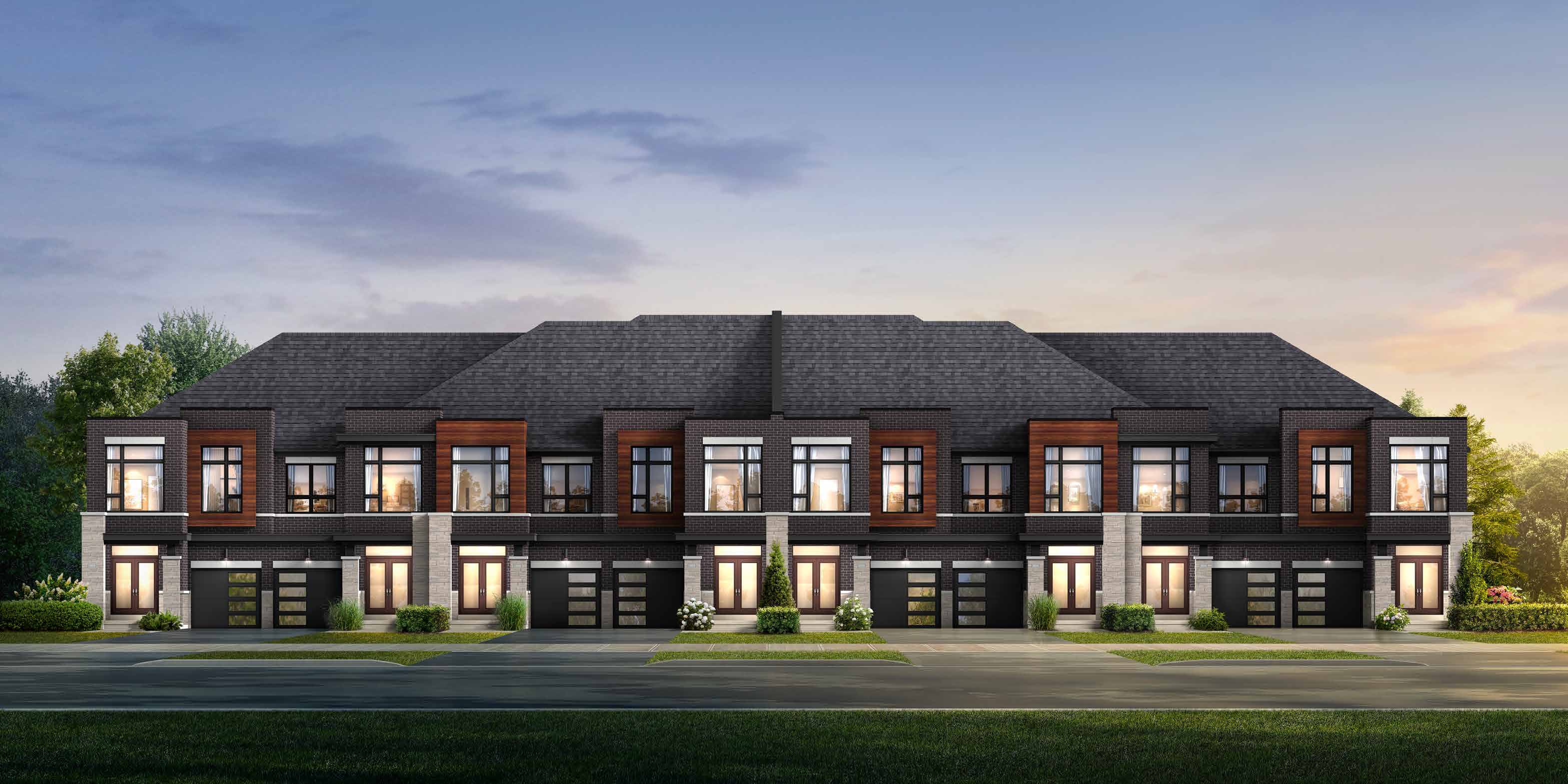 Seatonville townhome streetscape