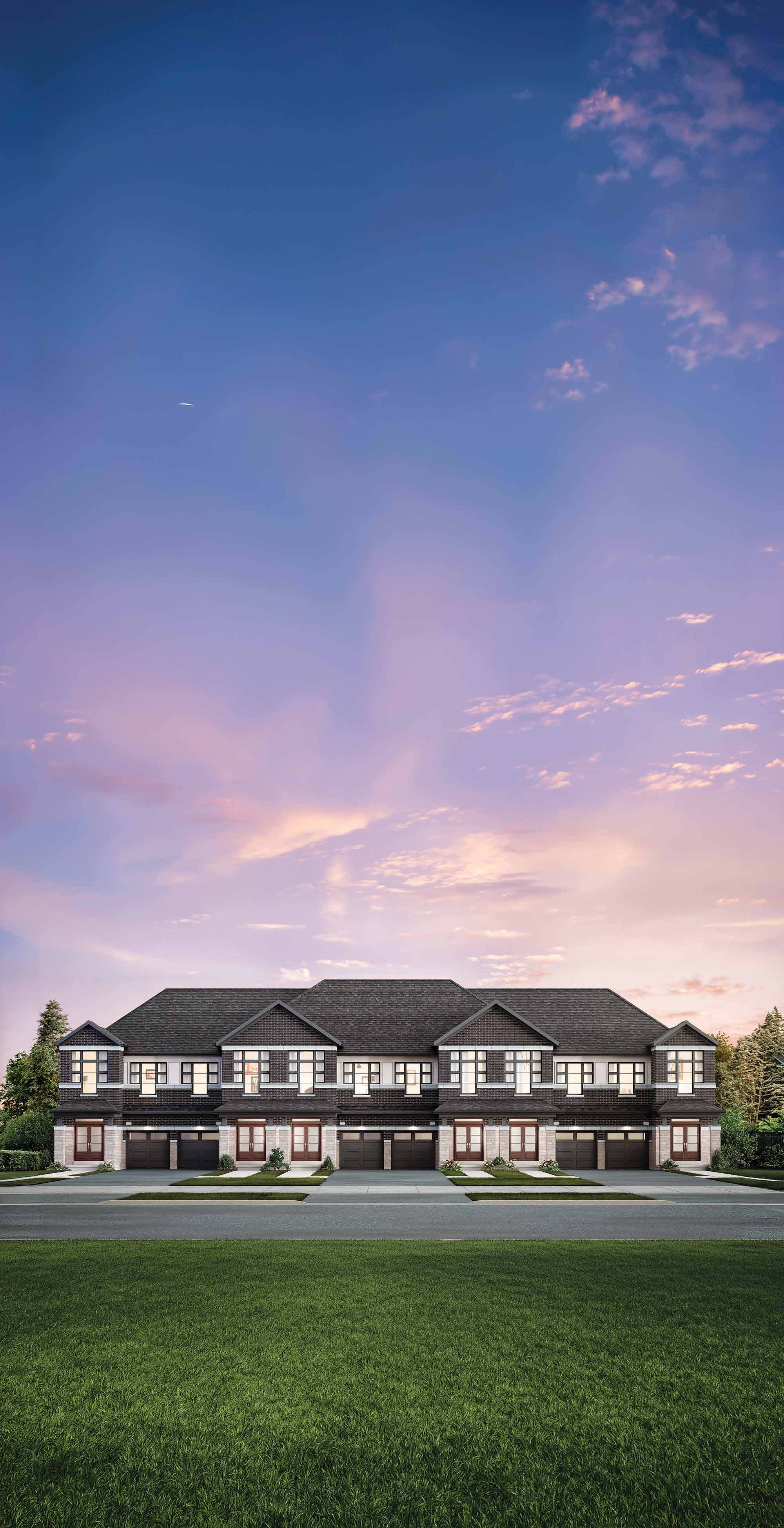 Vellore Trails townhome streetscape