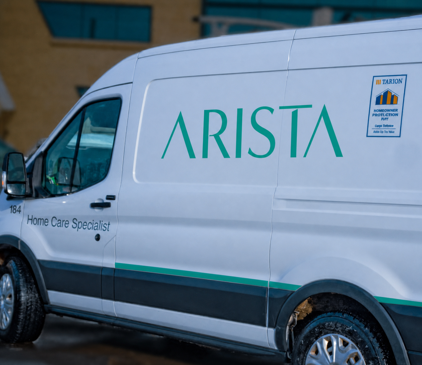 Arista service van with updated branding