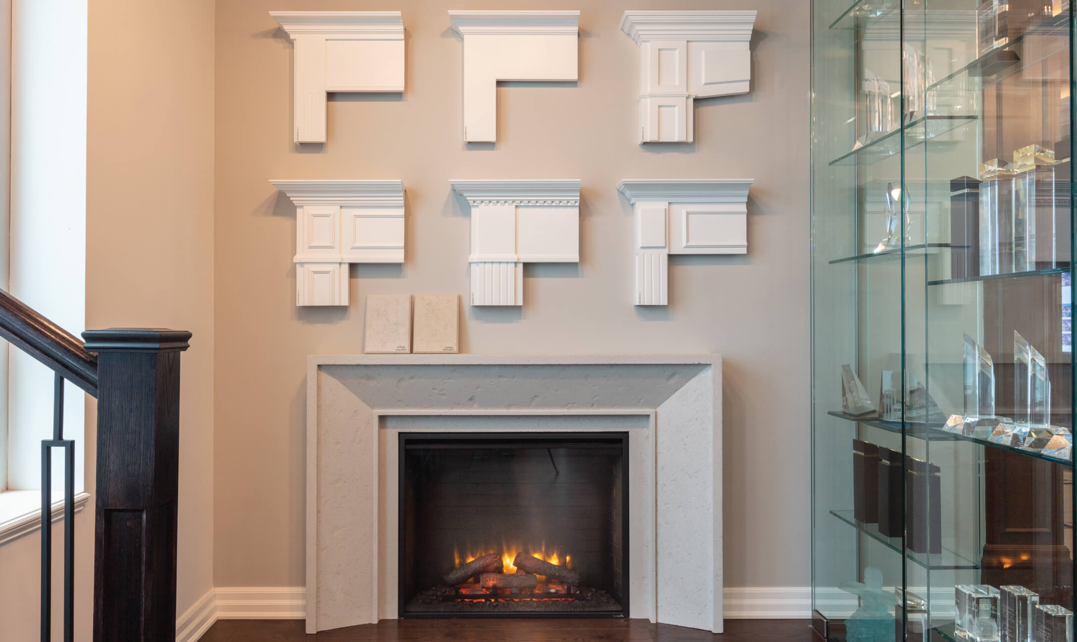 Selection of crown moulding as seen in the ARISTA Décor Studio.
